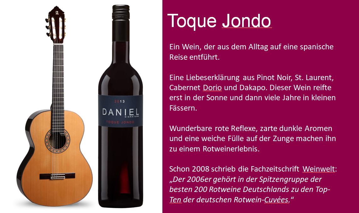 2017 Daniel Toque Jondo Signature Rotwein trocken